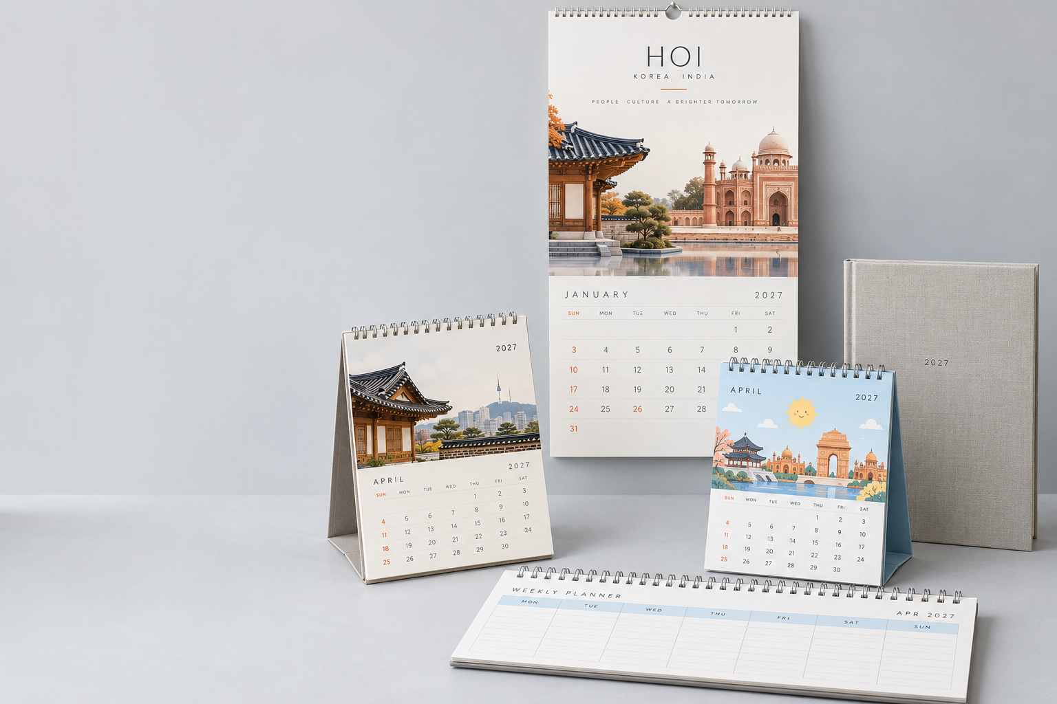 HOI 2027 calendar and diary collection concept